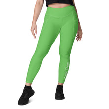 Load image into Gallery viewer, Leggings with pockets (Mantis w/White)
