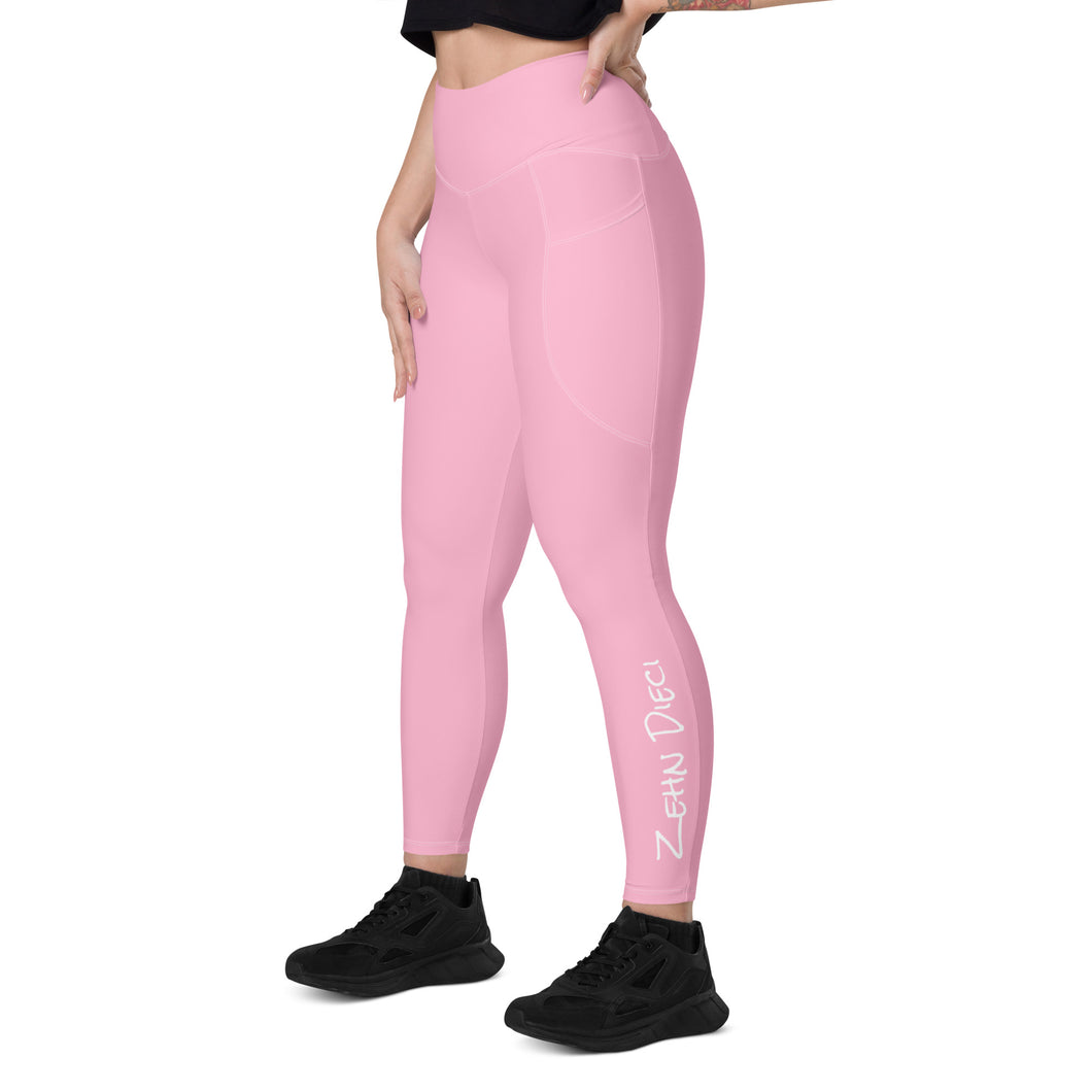 Leggings with pockets (Cotton Candy w/White)