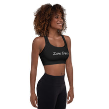 Load image into Gallery viewer, Padded Sports Bra (Black w/White)
