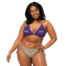 Load image into Gallery viewer, String Bikini Top (Purple w/White)
