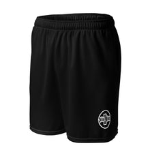 Load image into Gallery viewer, Unisex mesh shorts (Black w/White)
