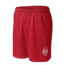 Load image into Gallery viewer, Unisex mesh shorts (Red w/White)
