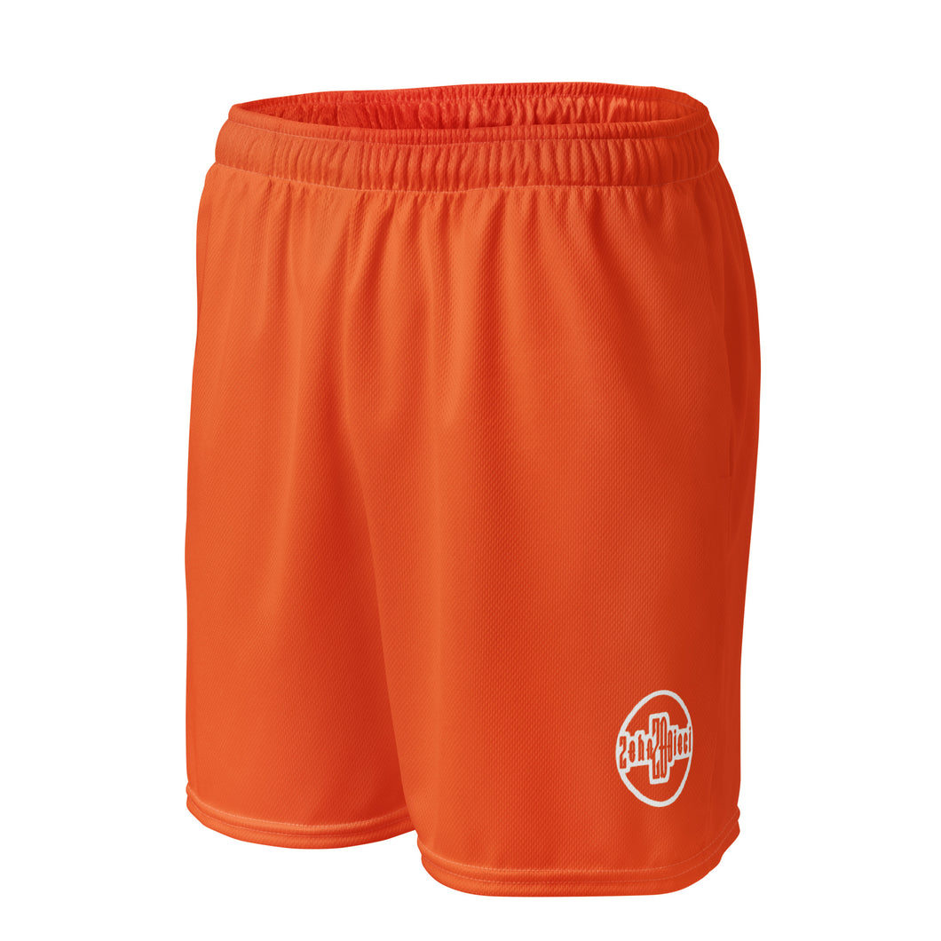 Unisex mesh shorts (Orange w/White)