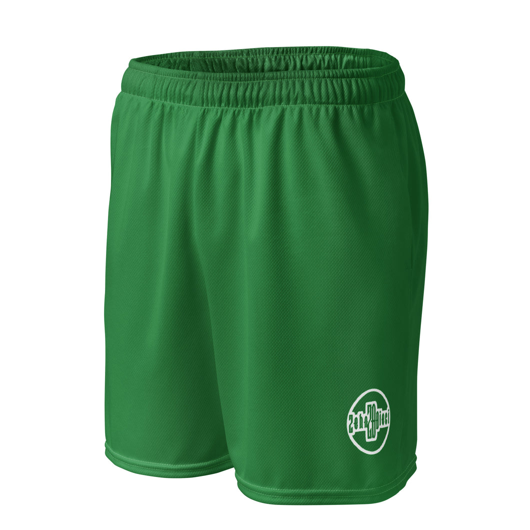 Unisex mesh shorts (Sea Green w/White)