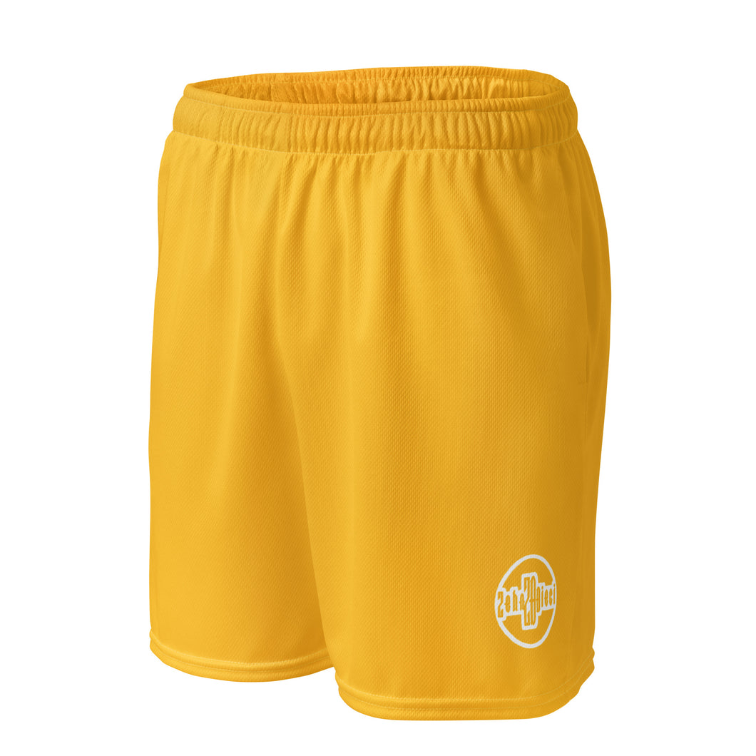 Unisex mesh shorts (Gold w/White)