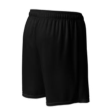 Load image into Gallery viewer, Unisex mesh shorts (Black w/White)
