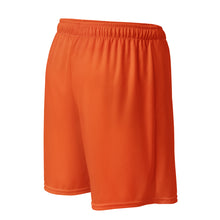 Load image into Gallery viewer, Unisex mesh shorts (Orange w/White)
