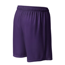 Load image into Gallery viewer, Unisex mesh shorts (Purple w/White)
