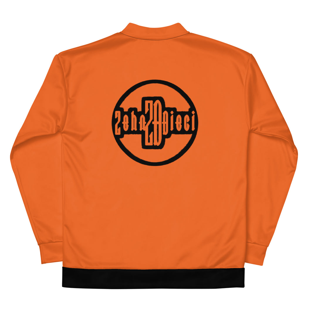 Unisex Bomber Jacket (Orange w/Black)