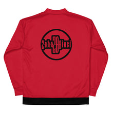 Load image into Gallery viewer, Unisex Bomber Jacket (Red w/Black)
