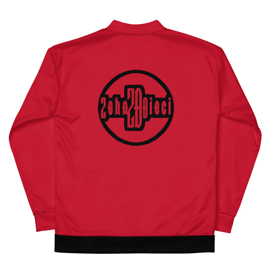 Unisex Bomber Jacket (Red w/Black)