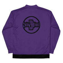 Load image into Gallery viewer, Unisex Bomber Jacket (Purple w/Black)
