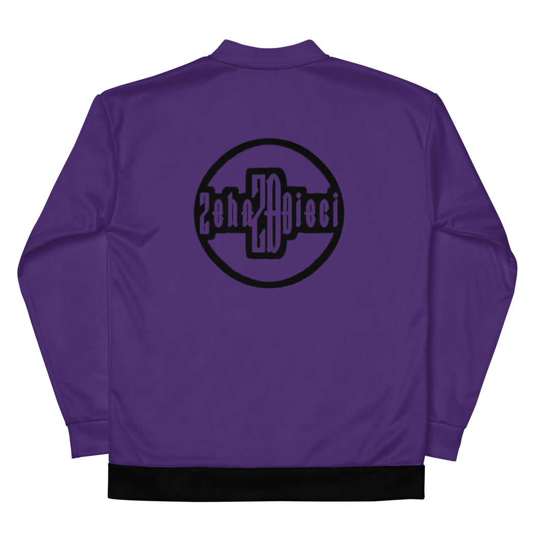 Unisex Bomber Jacket (Purple w/Black)