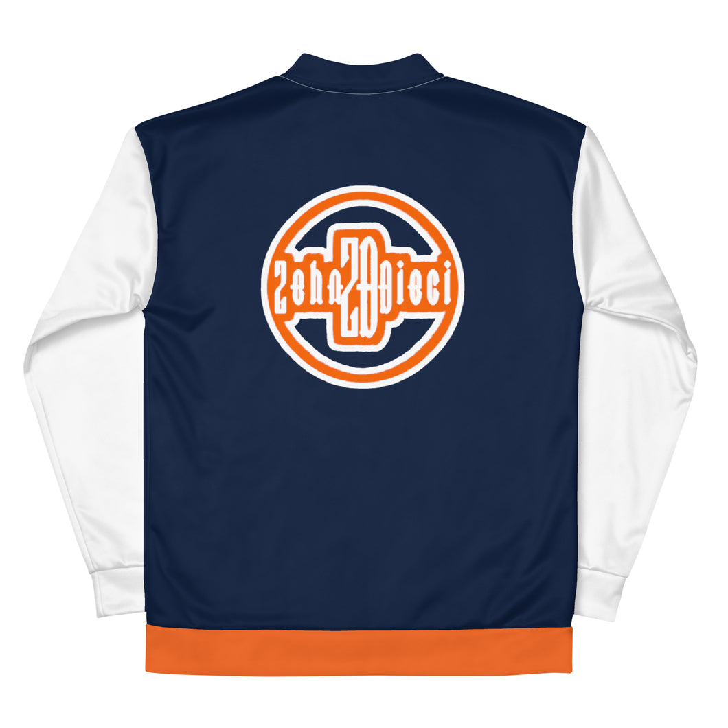 Bomber Jacket (Navy w/Orange & White)