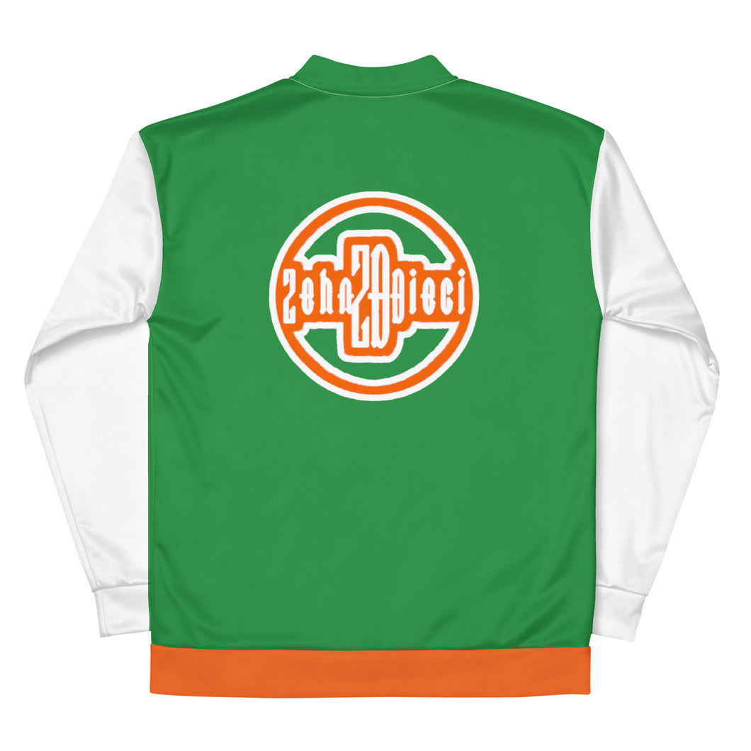 Bomber Jacket (Sea Green w/Orange & White)