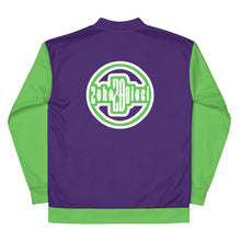 Load image into Gallery viewer, Bomber Jacket (Purple w/Mantis &amp; White)
