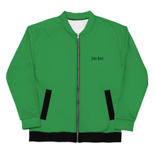 Load image into Gallery viewer, Unisex Bomber Jacket (Sea Green w/Black)
