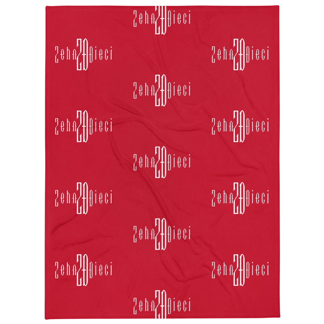 Throw Blanket (Red w/White)