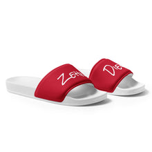 Load image into Gallery viewer, Women&#39;s slides (White w/Red)
