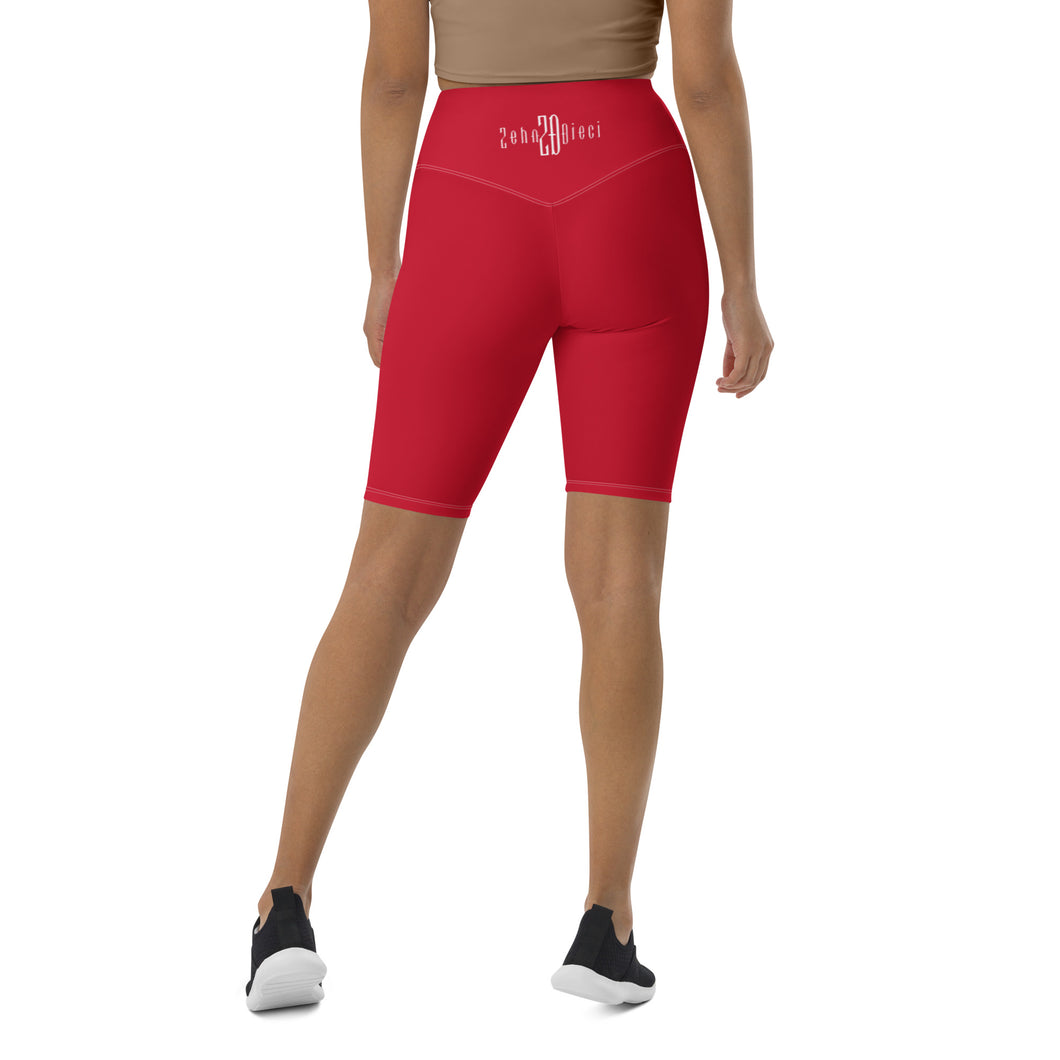 Biker Shorts (Red w/White)