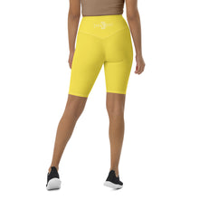 Load image into Gallery viewer, Biker Shorts (Yellow w/White)
