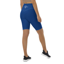 Load image into Gallery viewer, Biker Shorts (Dark Cerulean w/White)
