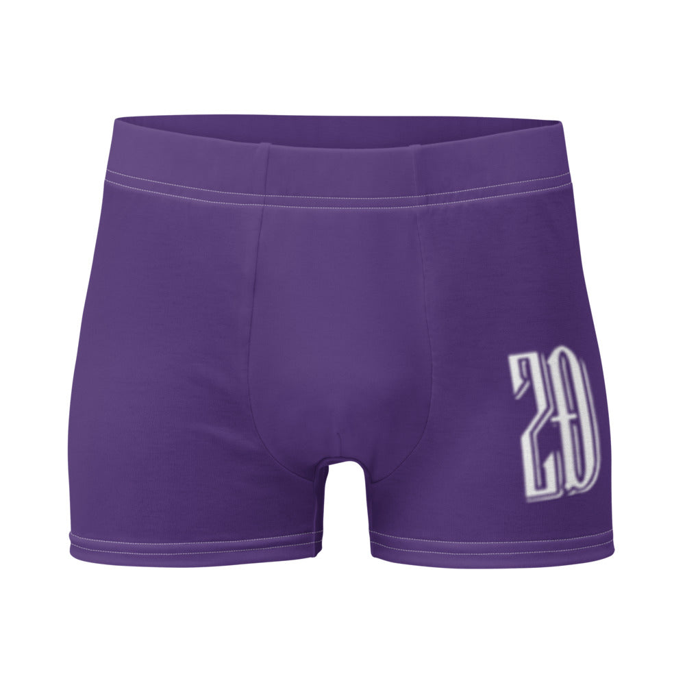 (Purple w/White) Boxer Briefs