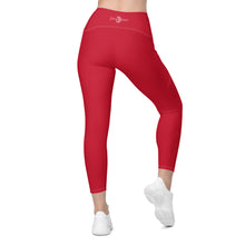 Load image into Gallery viewer, Crossover leggings with pockets (Red)
