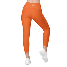 Load image into Gallery viewer, Crossover leggings with pockets (Orange)
