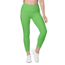 Load image into Gallery viewer, Crossover leggings with pockets (Mantis)
