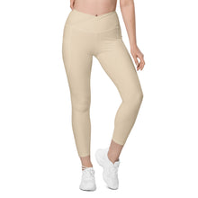 Load image into Gallery viewer, Crossover leggings with pockets (Champagne)
