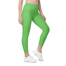 Load image into Gallery viewer, Crossover leggings with pockets (Mantis)
