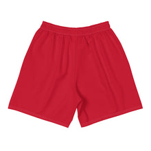 Load image into Gallery viewer, Men&#39;s Athletic Long Shorts (Red w/White)
