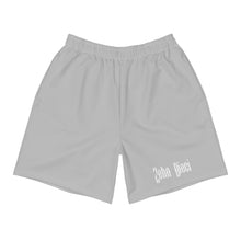 Load image into Gallery viewer, Men&#39;s Athletic Long Shorts (Silver w/White)
