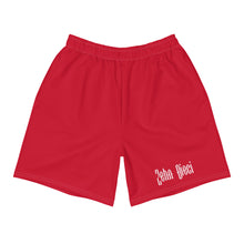 Load image into Gallery viewer, Men&#39;s Athletic Long Shorts (Red w/White)
