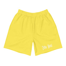 Load image into Gallery viewer, Men&#39;s Athletic Long Shorts (Yellow w/White)
