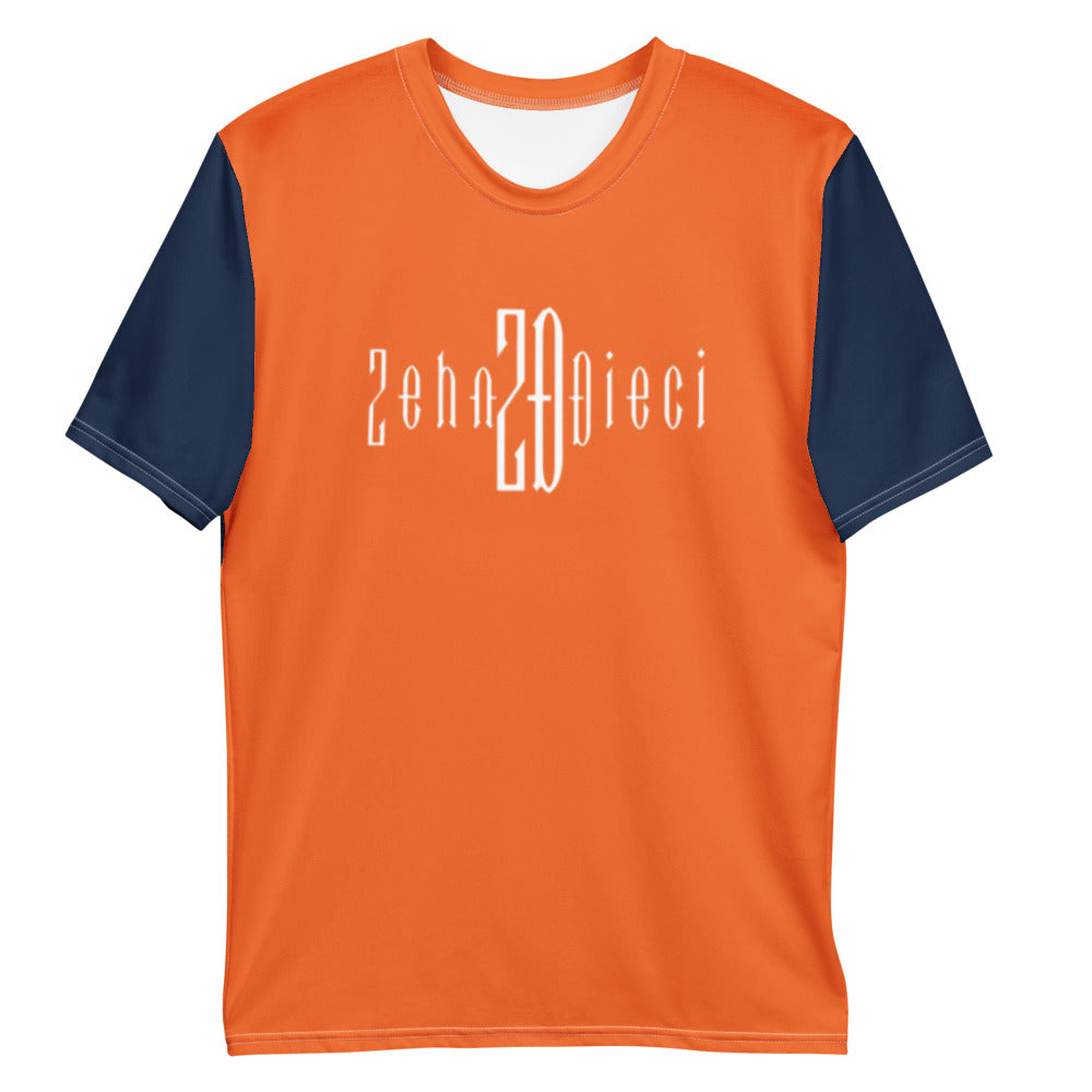 Men's T-shirt (Navy & Orange)