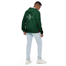 Load image into Gallery viewer, Men’s Windbreaker (Forest Green &amp; Red w/White trim inside)
