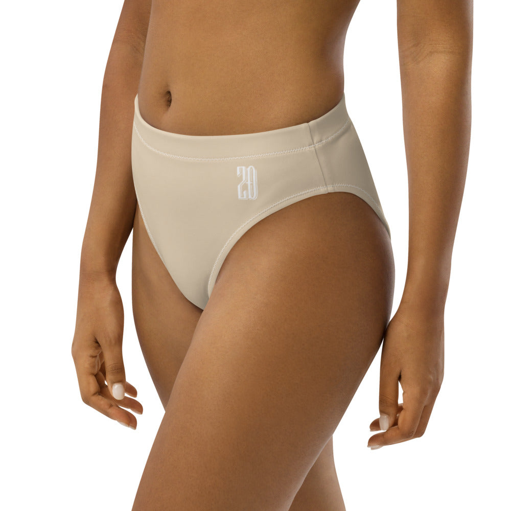 High-waisted bikini bottom (Champagne)