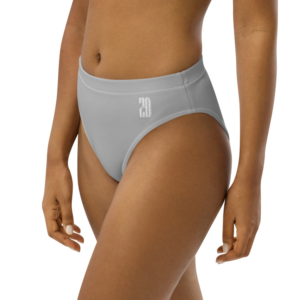 High-waisted bikini bottom (Silver)