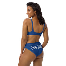 Load image into Gallery viewer, High-waisted bikini set (Dark Cerulean)
