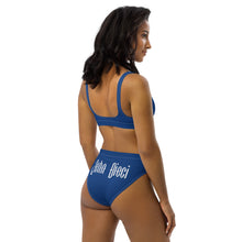 Load image into Gallery viewer, High-waisted bikini set (Dark Cerulean)
