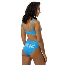 Load image into Gallery viewer, High-waisted bikini set (Deep Sky Blue)
