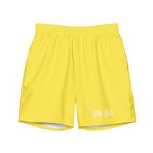 Load image into Gallery viewer, Men&#39;s swim trunks (Yellow w/White)
