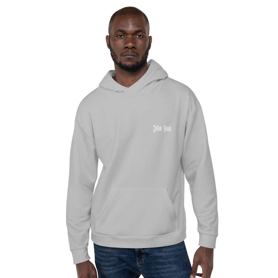 Unisex Hoodie (Silver & White)