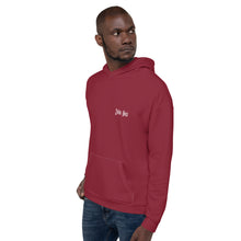 Load image into Gallery viewer, Unisex Hoodie (Burgundy &amp; White)
