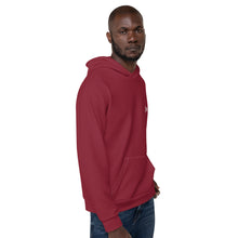 Load image into Gallery viewer, Unisex Hoodie (Burgundy &amp; White)
