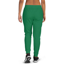 Load image into Gallery viewer, Women&#39;s Joggers (Jewel Green &amp; White)
