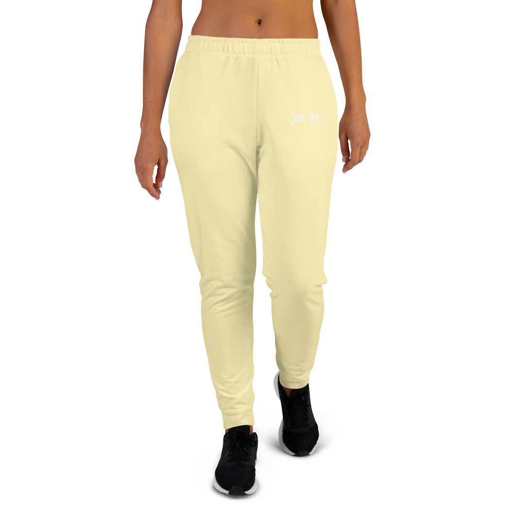 Women's Joggers (Banana & White)