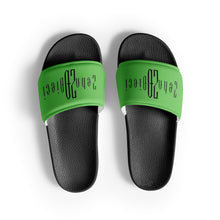 Load image into Gallery viewer, Men’s slides (Black &amp; Lime Green)
